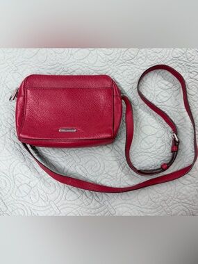 Rebecca Minkoff Red Pebbled Leather Crossbody Bag